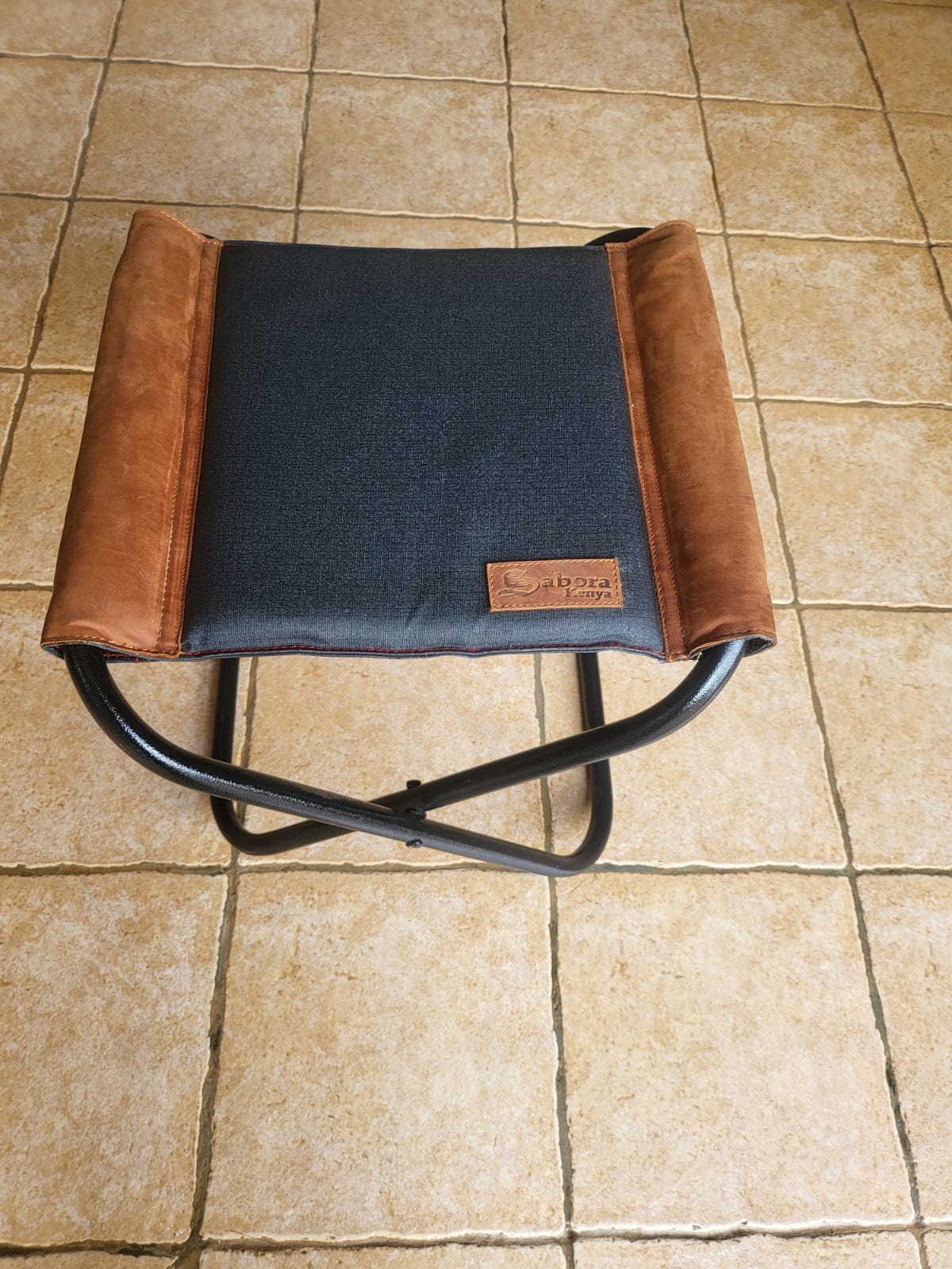Foldable Camping/Fishing Stool in Green Ripstop - Image 5