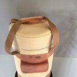 Champagne Cooler in Green Ripstop & Tan Leather