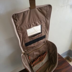 Canvas Safari Washbag with Mirror