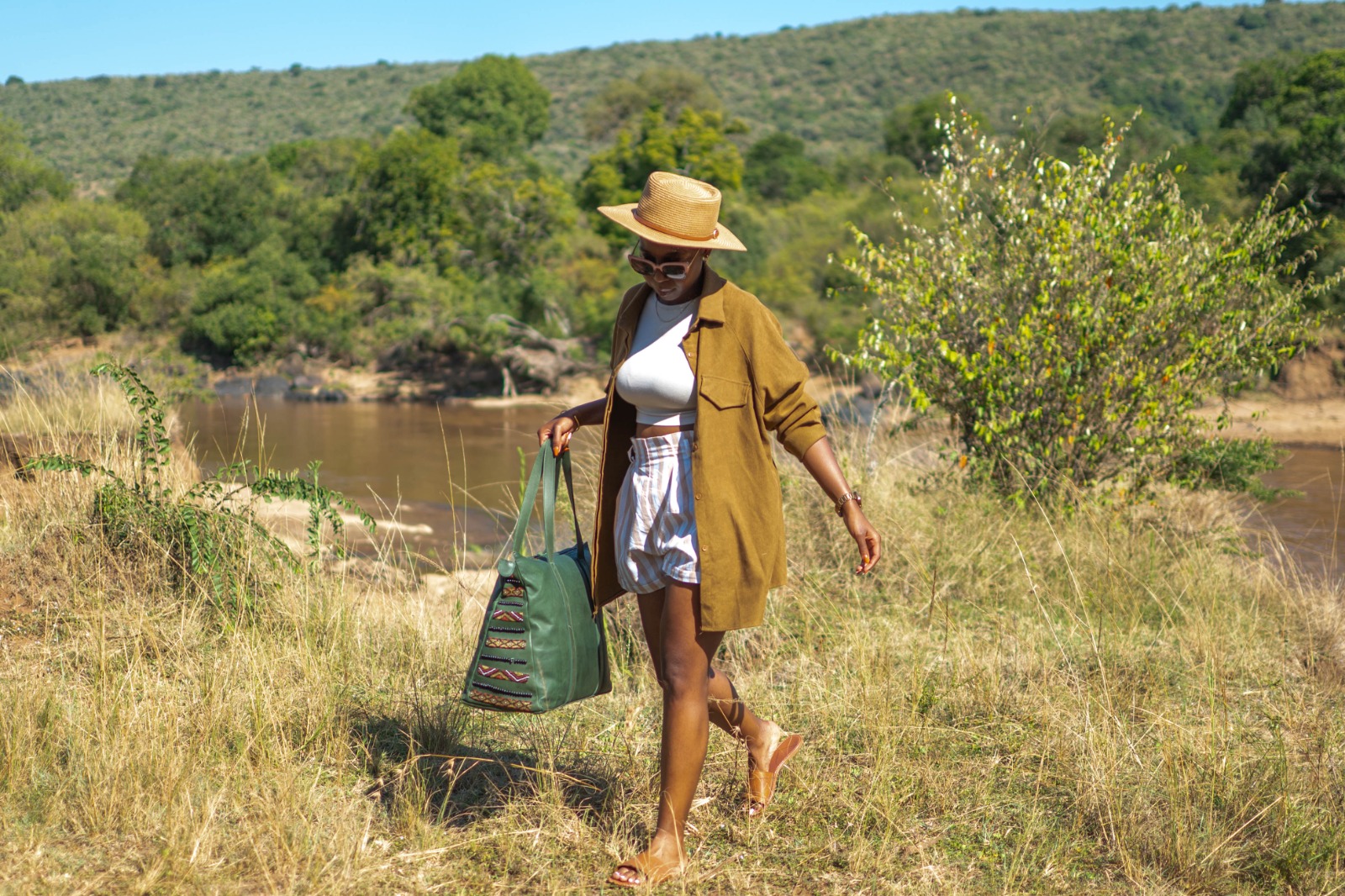 Beaded Ladies Safari Bag