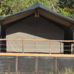 Sabora Elevated Safari Suite Tent with Shade Flysheet.