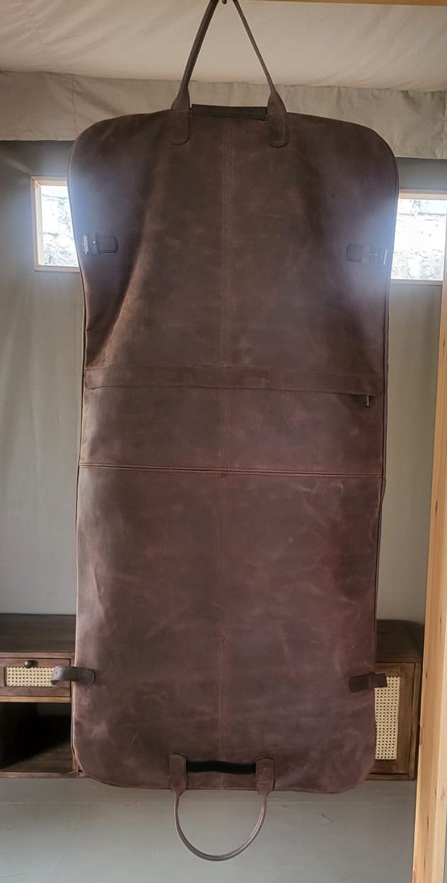 Beige Canvas Garment/Suit Bag - Image 4