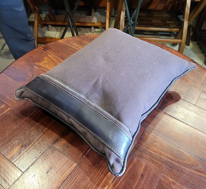 Tan Canvas & Leather Camera Rest