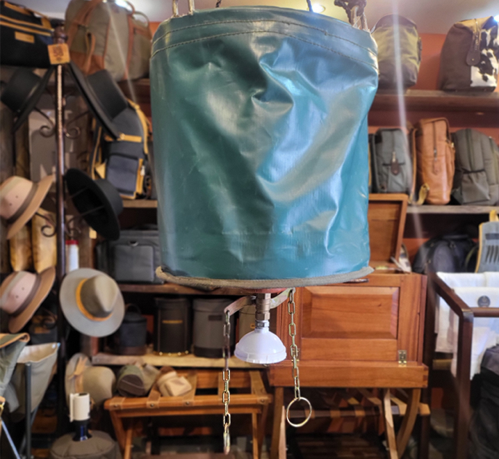 Green PVC Canvas Raised Wash Bucket