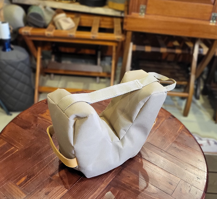 Camera Rest in Beige Canvas and Tan Leather - Image 3