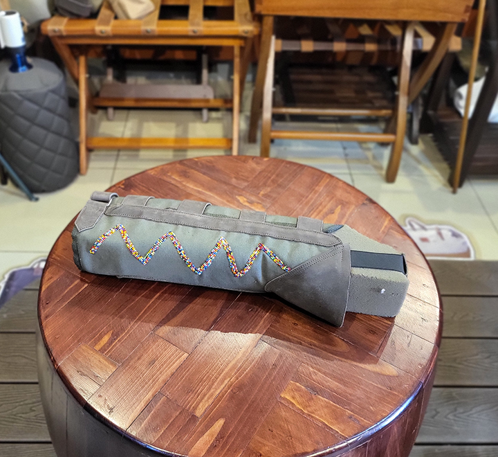 Canvas and Beaded Horse Leg Cover - Image 3