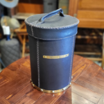 Dust bin cover in leather