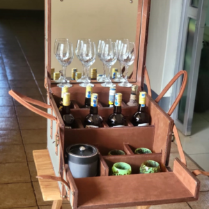 Medium Wooden Bar Box with Stand