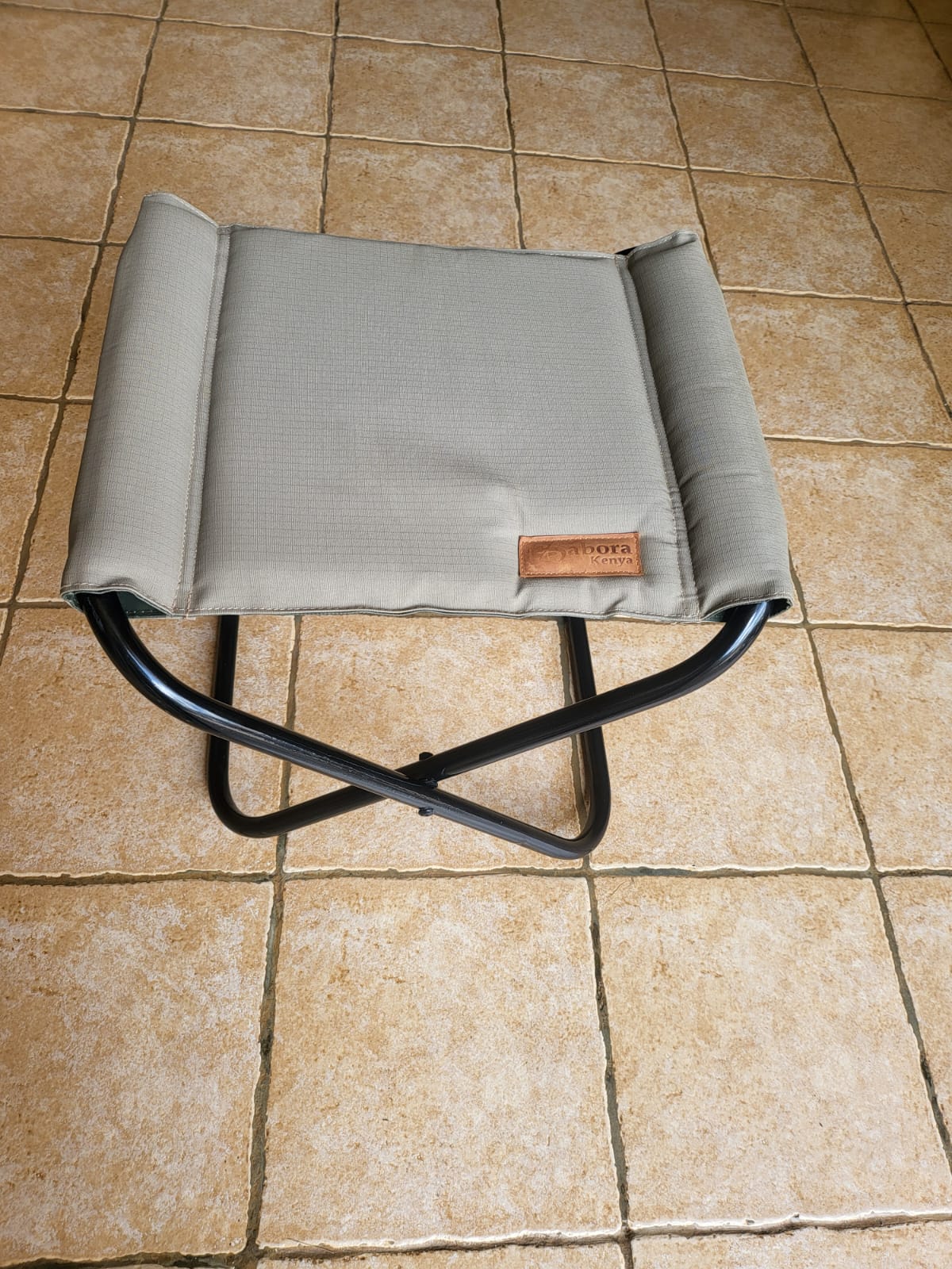 Foldable Camping/Fishing Stool in Green Ripstop - Image 4