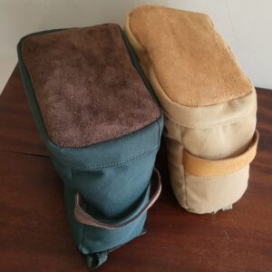 Camera Rest in Beige Canvas and Tan Leather