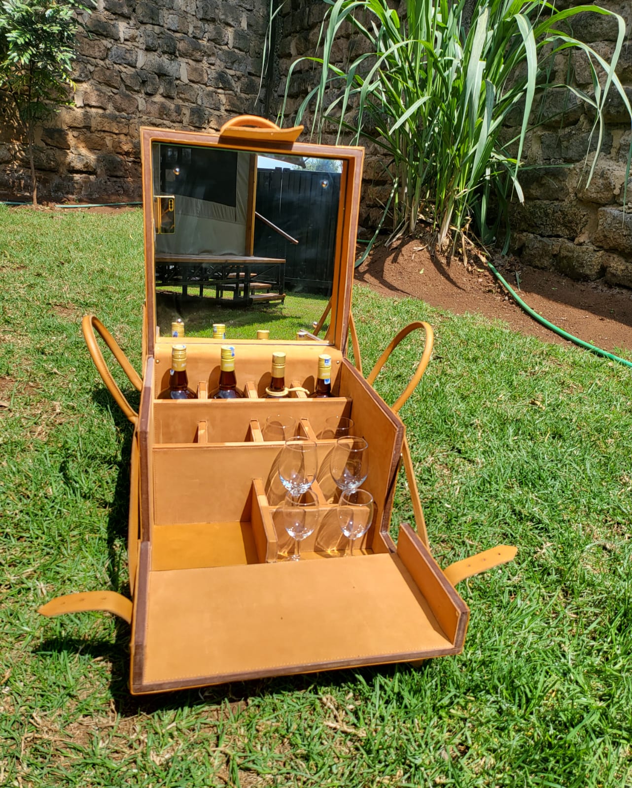 Medium Wooden Bar Box with Stand