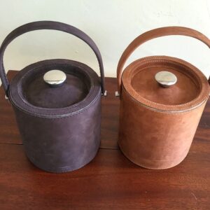 Leather Ice Bucket – Chestnut Leather