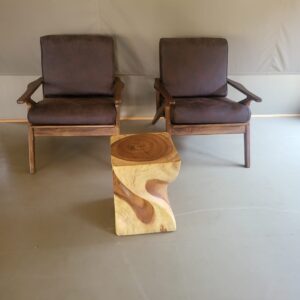 Sabora Lounge Chair - Timber Frame and Leather Upholstery for Lodges, Camps & Residential Interiors.