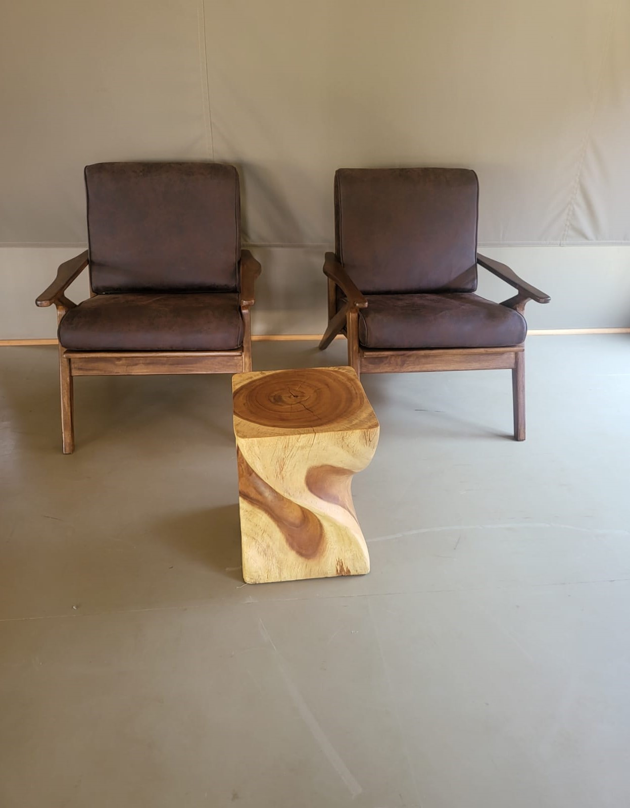 Sabora Lounge Chair - Timber Frame and Leather Upholstery for Lodges, Camps & Residential Interiors.